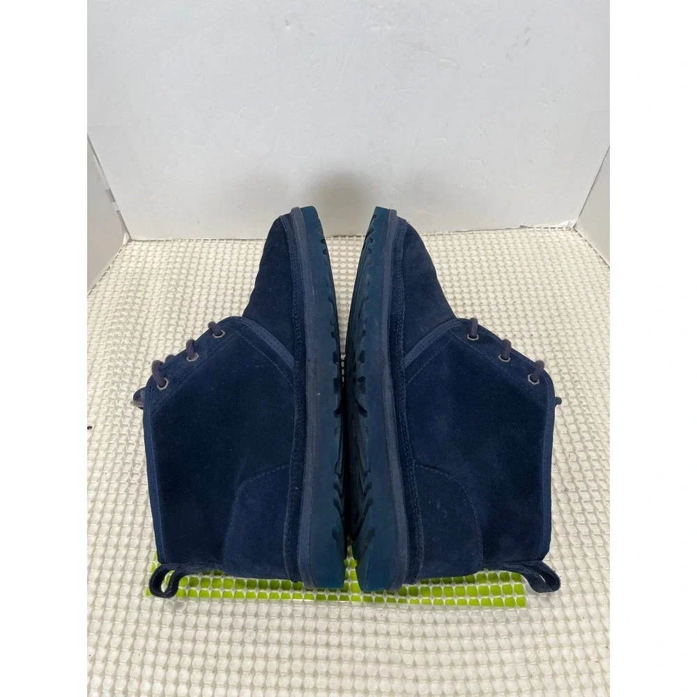 UGG Neumel Chukka Lace Up Boots Men's 12 Navy Blue Suede 3236